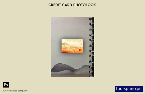listo para imprimir plantilla frontal de aspecto fotográfico mastercard del B 25